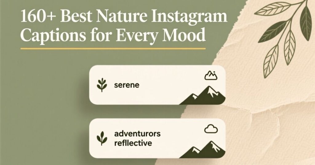 160+ Best Nature Instagram Captions for Every Mood