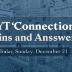 NYT ‘Connections’ Hints and Answers Today, Sunday, December 21