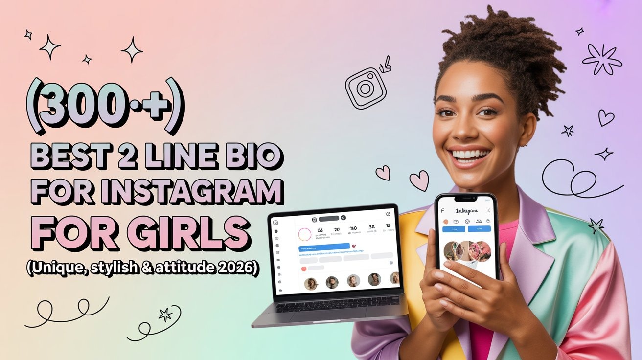 (300+) Best 2 line Bio for Instagram for Girls (Unique, Stylish & Attitude 2026)
