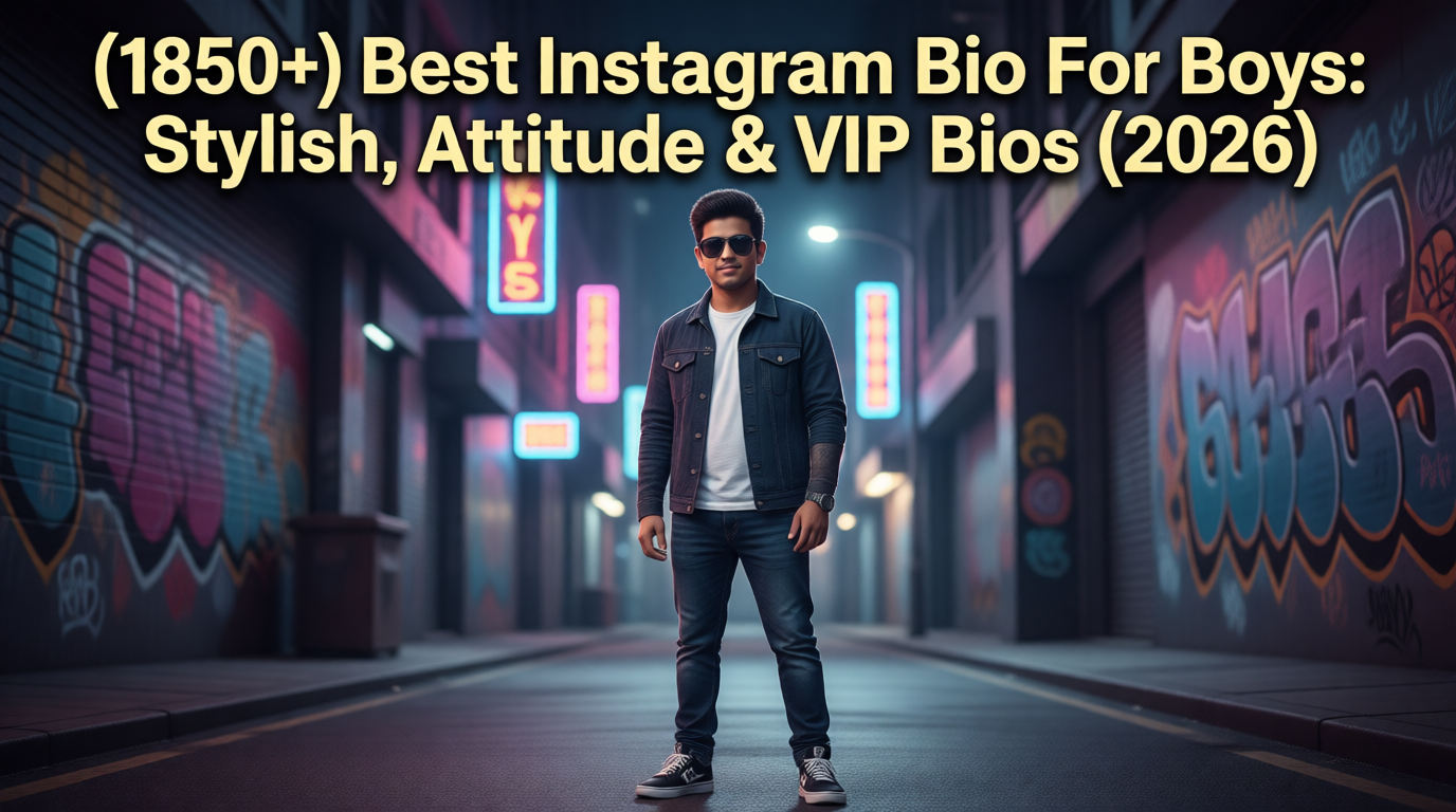 (1850+) Best Instagram Bio For Boys: Stylish, Attitude & VIP Bios (2026)