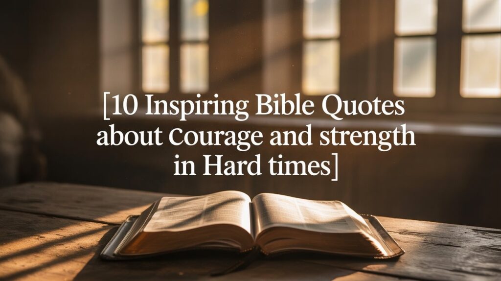 10 Inspiring Bible Quotes about Courage and Strength in Hard Times