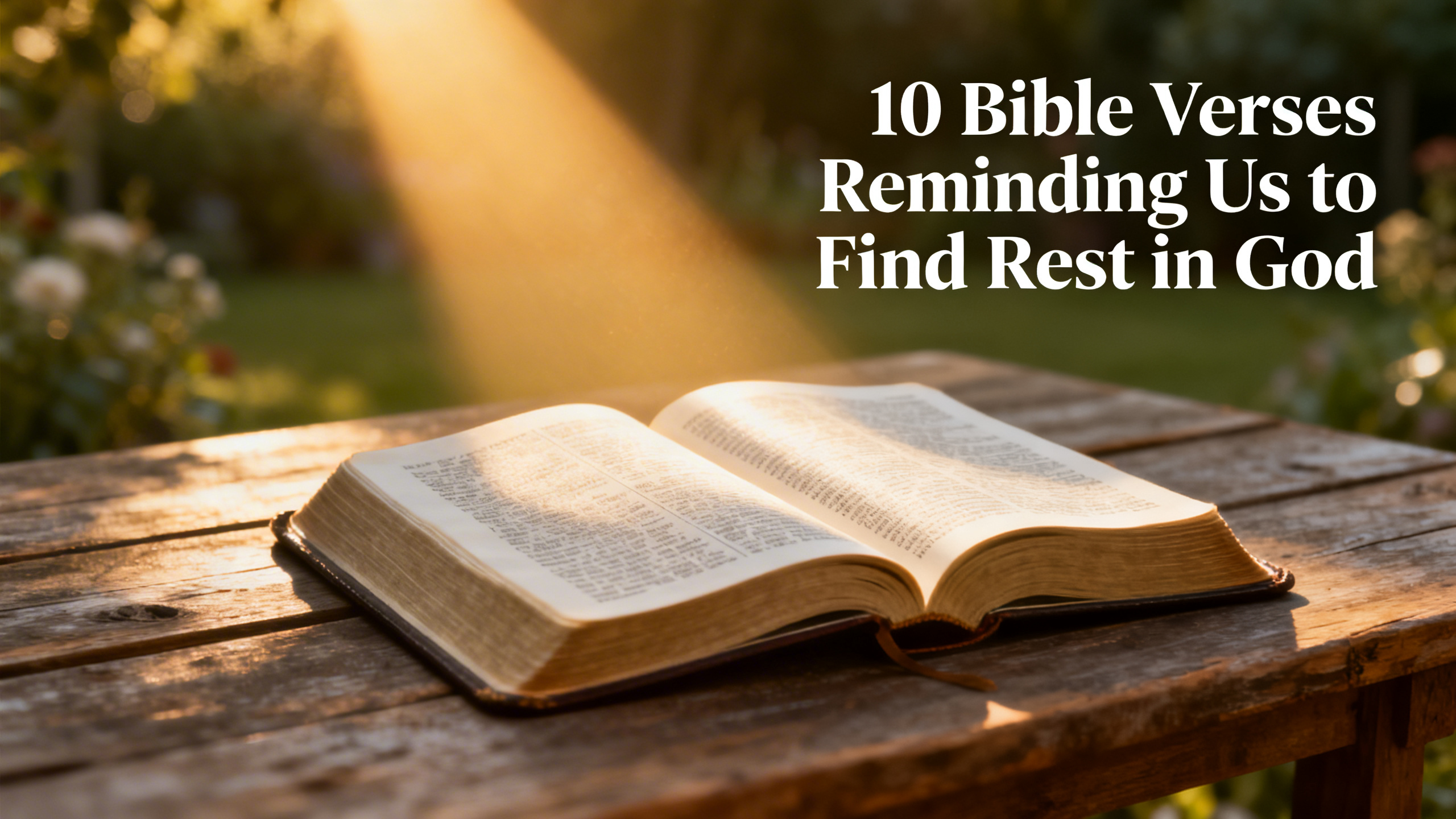 10 Bible Verses Reminding Us to Find Rest in God